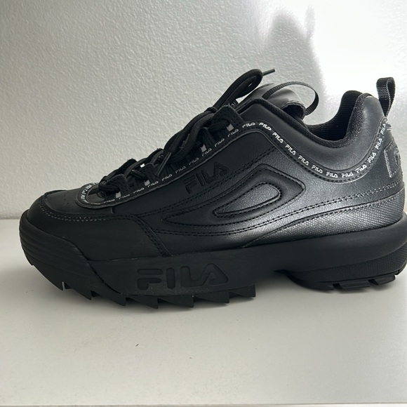 Fila Women’s Black Disruptor II Premium Repeat Shoes - Picture 9 of 13